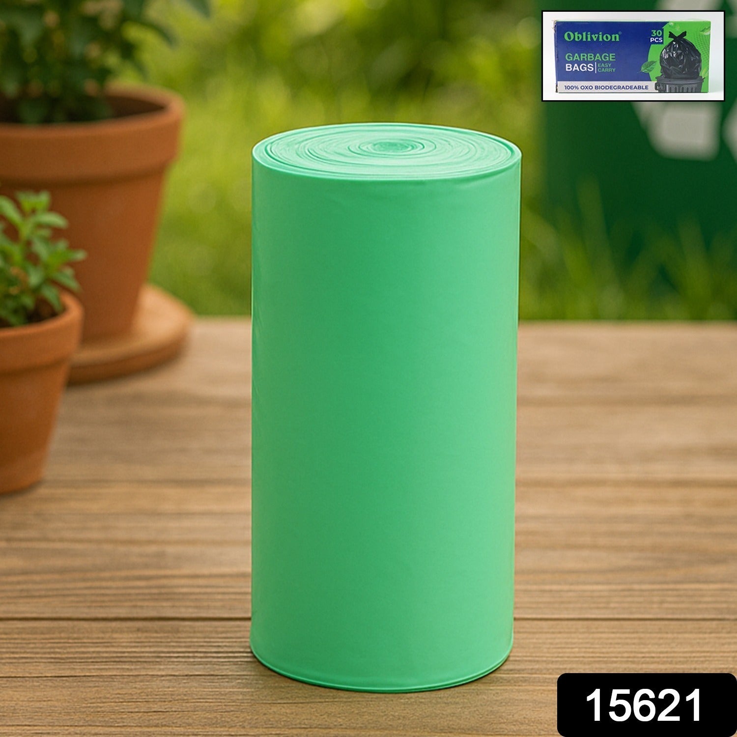 Compostable Green Corn Starch Dustbin Bags Compostable Green Corn Starch Dustbin Bags